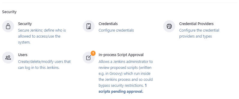 Entering the In-process Script Approval configuration